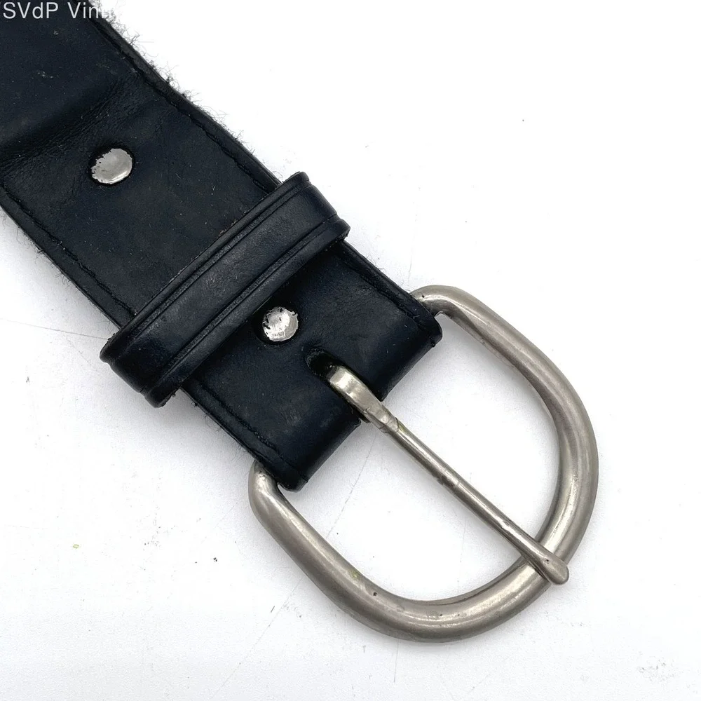 VTG Silver Creek Classics 100% Genuine Leather Canvas Native Print Unisex Belt